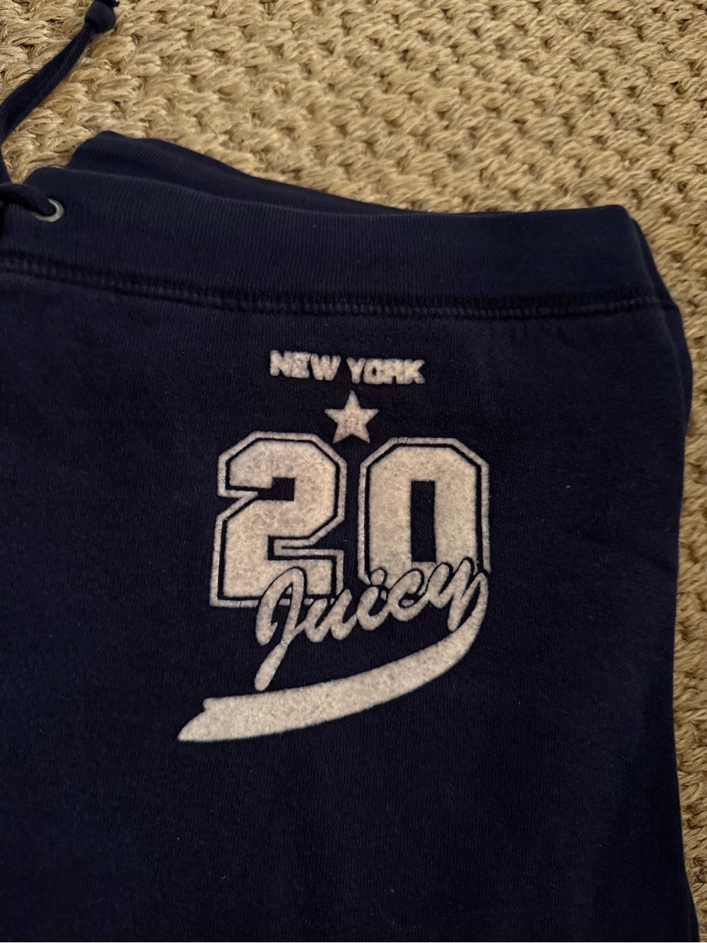 Vintage Y2K Juicy Couture Navy Logo Sweatpants -RARE